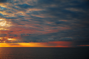 Naklejka na ściany i meble sunset at the sea.