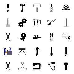 Obraz premium instruments and tools icons set