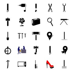 instruments and tools icons set