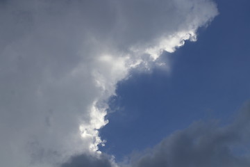 Fototapeta na wymiar Close up white clouds and blue sky