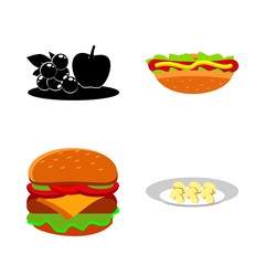 icons about Food with beef, sandwich, burger, menu and meat