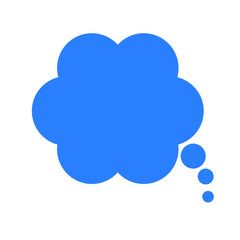 Thought bubble on the white background. Infographic design