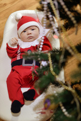  newborn baby  Santa