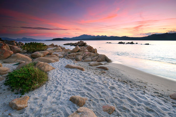 romantischer Abend am Strand