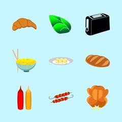 icons about Food with brown, chiken, menu, cooking and chinese