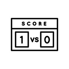 football score board icon. simple illustration outline style sport symbol.