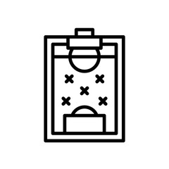 football formation strategy icon. simple illustration outline style sport symbol.