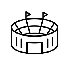 football stadium icon. simple illustration outline style sport symbol. © mnaufal design