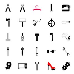 Fototapeta premium instruments and tools icons set
