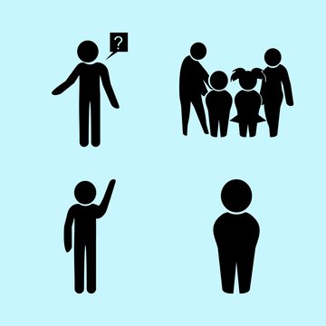 icons about Human with boy, kid, smart, drawing and man