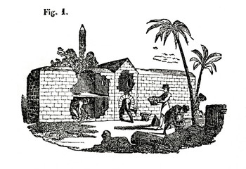 Egyptian egg oven or mamal (from Das Heller-Magazin, November 1, 1834)