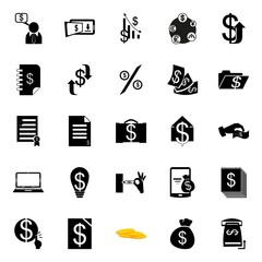 Currency icons set