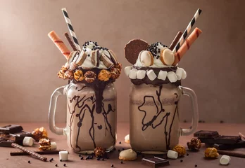 Foto auf Acrylglas Milchshake Schokoladenfreak oder verrückter Shake