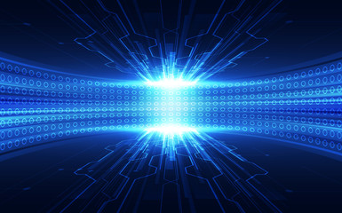 Vector Abstract futuristic high speed, Illustration high digital technology blue color background concept