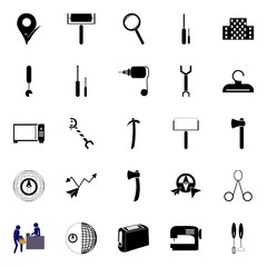Obraz premium instruments and tools icons set