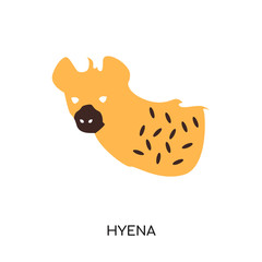 hyena logo isolated on white background , colorful vector icon, brand sign & symbol for your business