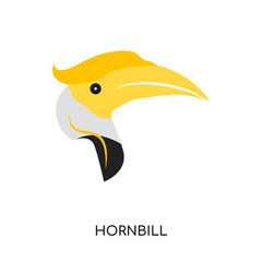 hornbill logo isolated on white background , colorful vector icon, brand sign & symbol for your business © VectorGalaxy