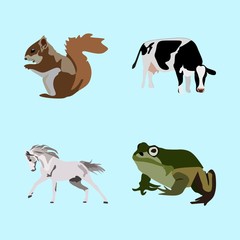 icons about Animal with farm, tail, animals, jumping and art