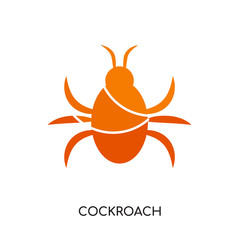 cockroach logo isolated on white background , colorful vector icon, brand sign & symbol for your business