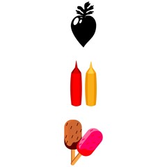 icons about Food with vegetabl, menu, ice, mustard and fastfood