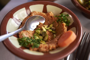 Muhammara dip with pistachios