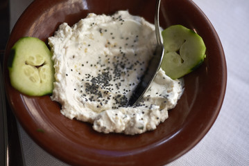 Labneh with poppyseed
