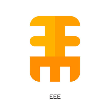 eee logo isolated on white background , colorful vector icon, brand sign & symbol for your business