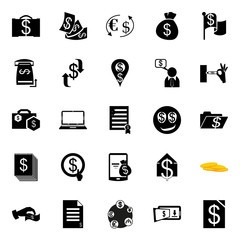 Currency icons set