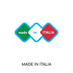 made in italia logo isolated on white background , colorful vector icon, brand sign & symbol for your business