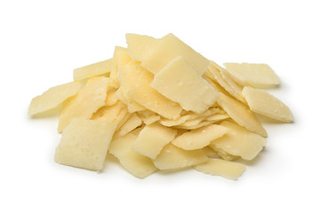 Heap of Parmigiana reggiano cheese flakes