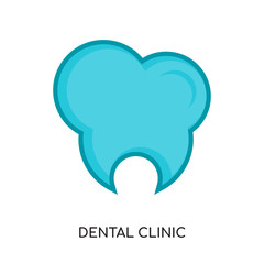 dental clinic logo isolated on white background , colorful brand sign & symbol for your business