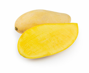mangos on white background