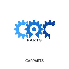 carparts logo isolated on white background , colorful vector icon, brand sign & symbol for your business