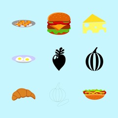 icons about Food with parmesan, cooking, breakfast, cheez and lunch