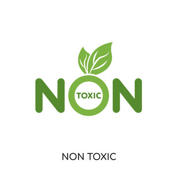 Non Toxic Logo Isolated On White Background , Colorful Vector Icon, Brand Sign & Symbol For Your Business