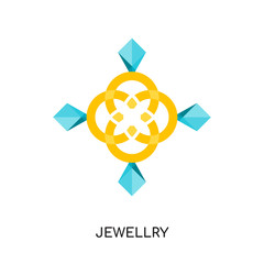 jewellry logo isolated on white background , colorful vector icon, brand sign & symbol for your business