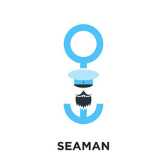 seaman logo isolated on white background , colorful vector icon, brand sign & symbol for your business
