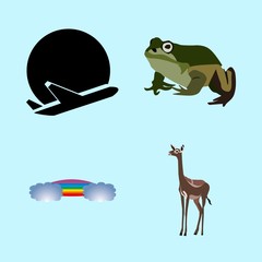 icons about Animal with croaking, tattoo, savanna, cartoon and zoology