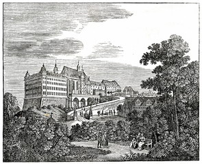 Obraz premium Castle of Altenburg, Thuringia, Germany (from Das Heller-Magazin, October 18, 1834)