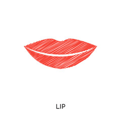 lip logo isolated on white background , colorful brand sign & symbol for your business
