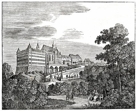 Castle of Altenburg, Thuringia, Germany (from Das Heller-Magazin, October 18, 1834)