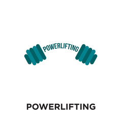 powerlifting logo isolated on white background , colorful vector icon, brand sign & symbol for your business