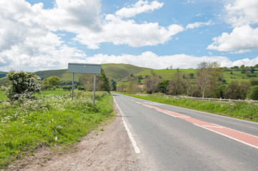 Fototapeta na wymiar Summer road in the British countryside.