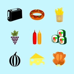 icons about Food with organic, free, food, dinner and seaweed