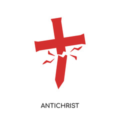 antichrist logo isolated on white background , colorful vector icon, brand sign & symbol for your business