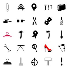 Fototapeta premium instruments and tools icons set