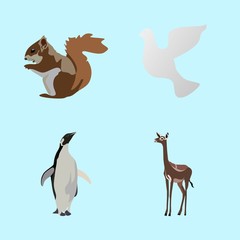 icons about Animal with horn, safari, label, greeting and gazelle