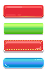 Colorful Editable Navigation Buttons Vector Set