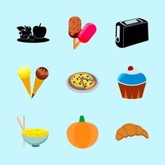 icons about Food with lunch, ice cream, drink, chocolate and spaghetti