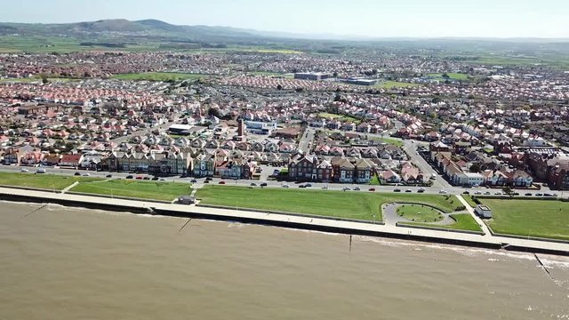 Aerial view of Rhyl in Wales - UK